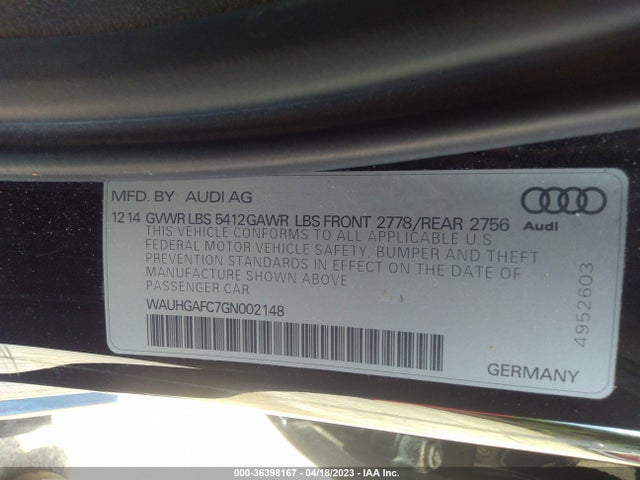 WAUHGAFC7GN002148 Audi A6 3.0t Prestige