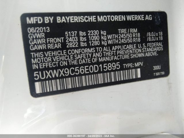 5UXWX9C56E0D15895 BMW X3 Xdrive28i