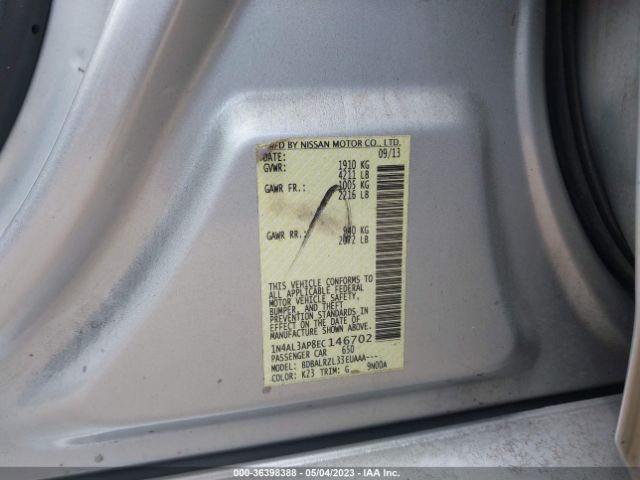 1N4AL3AP8EC146702 Nissan Altima 2.5 S