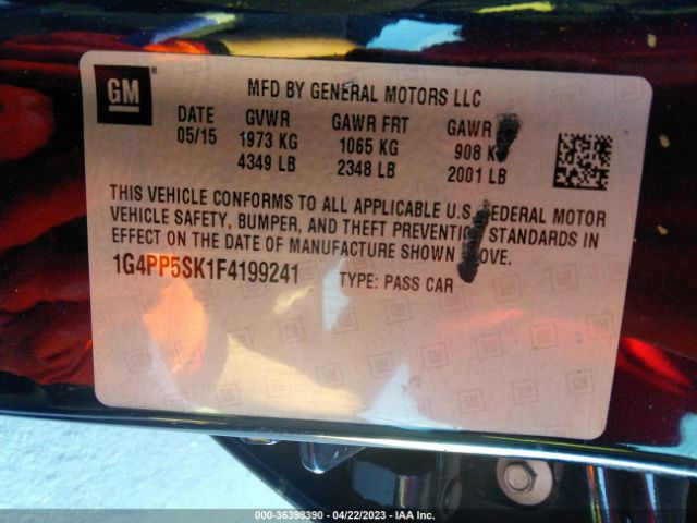 1G4PP5SK1F4199241 Buick Verano