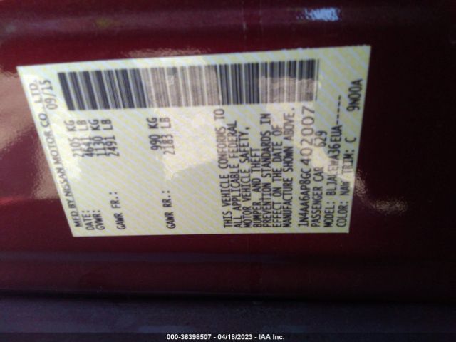 1N4AA6AP8GC402007 Nissan Maxima 3.5 Sl