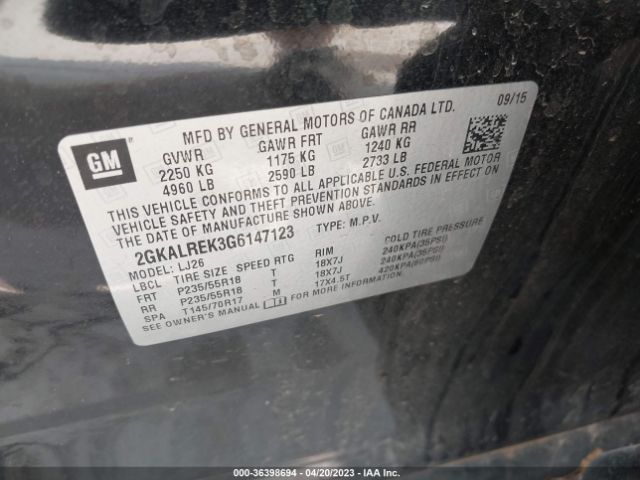 2GKALREK3G6147123 GMC Terrain Denali