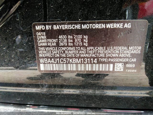 WBA4J1C57KBM13114 BMW 4 Series 430i