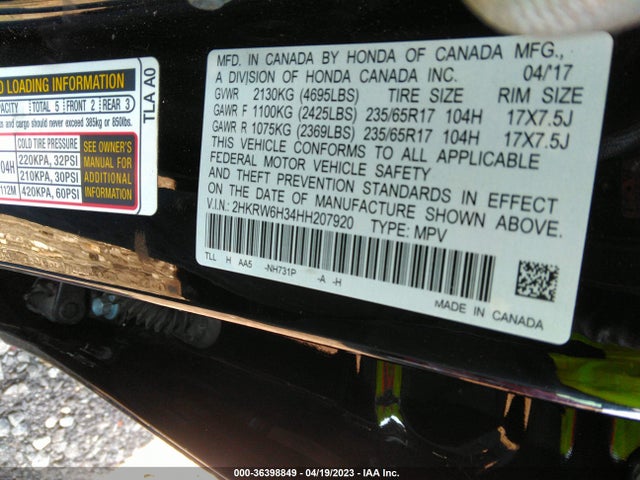 Honda CR-V LX 2017 2HKRW6H34HH207920 Image 9