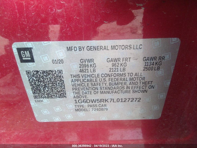 Cadillac CT5 LUXURY 2020 1G6DW5RK7L0127272 Image 9