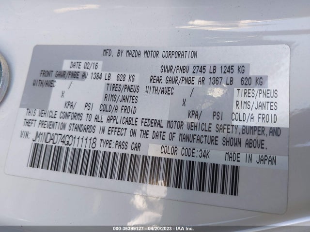 Mazda Mx-5 Miata Grand Touring 2016 JM1NDAD74G0111118 Image 11