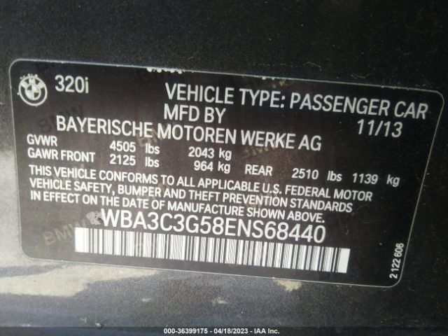 WBA3C3G58ENS68440 BMW 3 Series 320i Xdrive