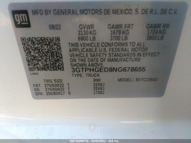 GMC Sierra 1500 Denali 2022 3GTPHGED8NG678655 Image 9