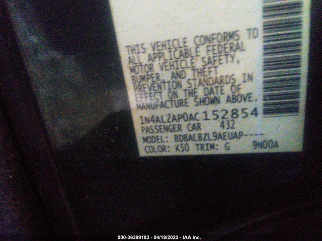 2010 NISSAN ALTIMA 2.5 S VIN: 1N4AL2AP0AC152854