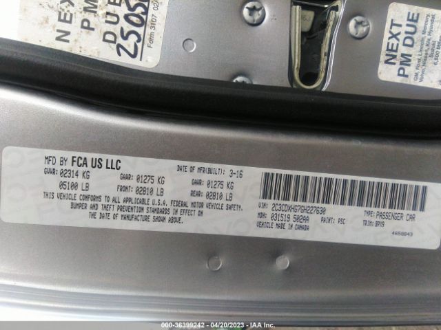 2C3CDXHG7GH227630 Dodge Charger Sxt