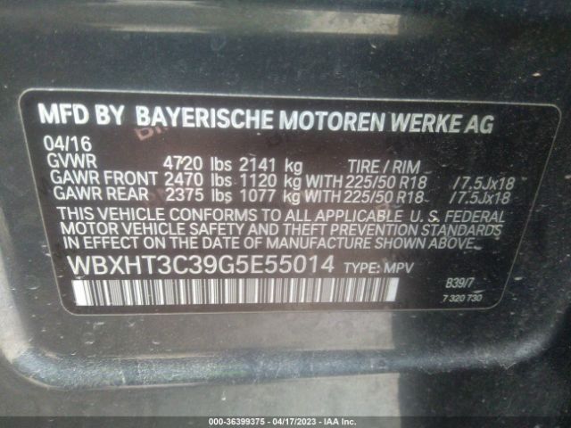 WBXHT3C39G5E55014 BMW X1 Xdrive28i