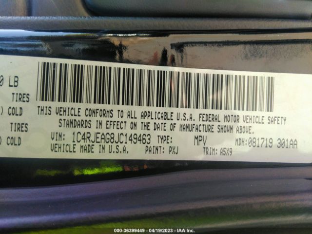 1C4RJEAG8JC149463 Jeep Grand Cherokee Laredo