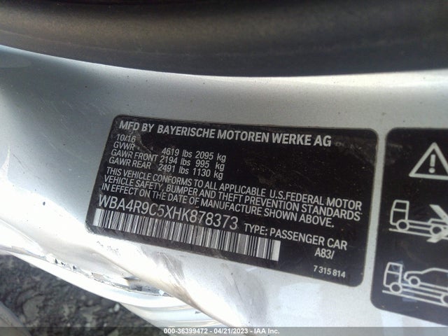 WBA4R9C5XHK878373 BMW 4 Series 430i Xdrive