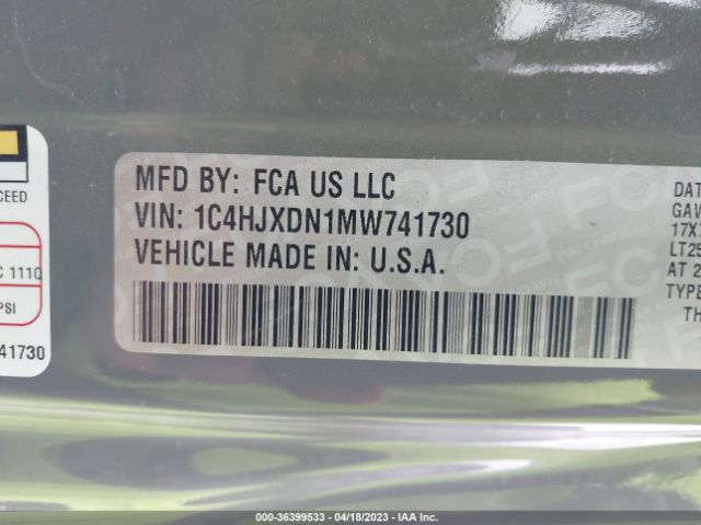 1C4HJXDN1MW741730 Jeep Wrangler Unlimited Willys