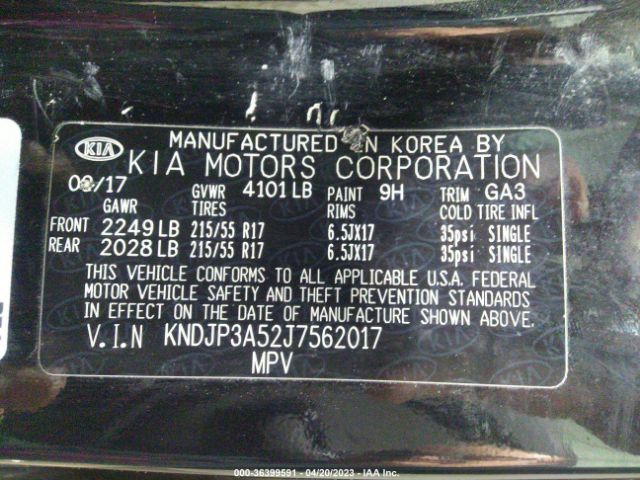 KNDJP3A52J7562017 KIA SOUL +