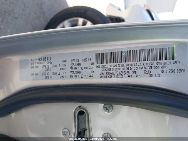 RAM 1500 Lone Star 2017 3C6RR6LT5HG599028 Image 10