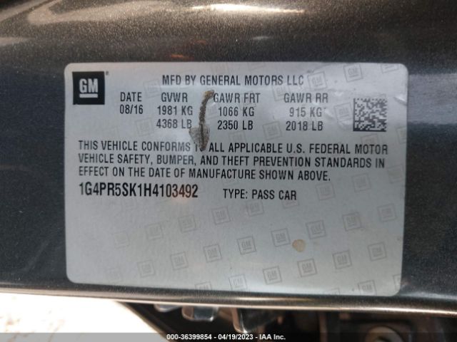1G4PR5SK1H4103492 Buick Verano Sport Touring