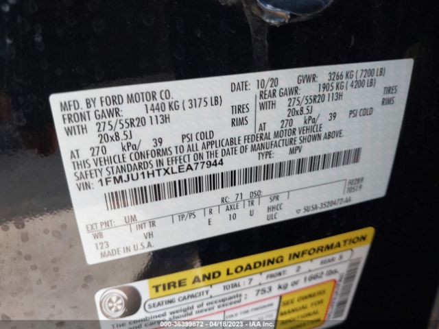 1FMJU1HTXLEA77944 Ford Expedition Xlt