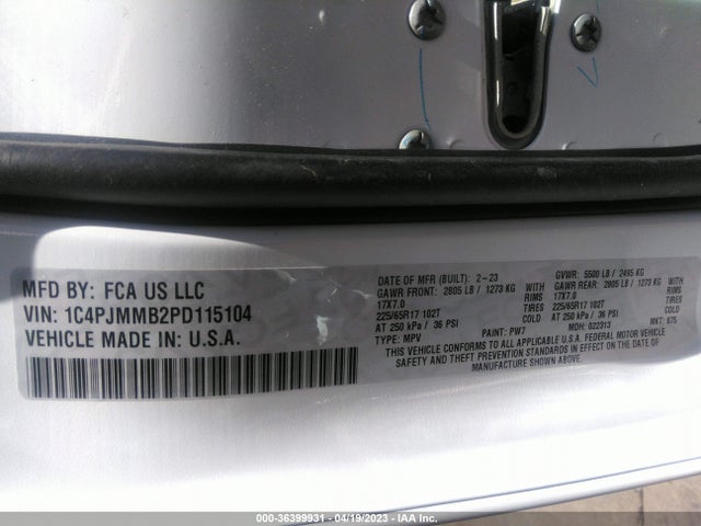 2023 Jeep Cherokee, VIN: 1C4PJMMB2PD115104