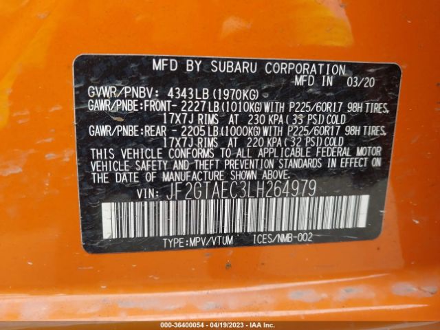 JF2GTAEC3LH264979 Subaru Crosstrek Premium