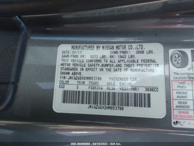 Nissan 370Z 2017 JN1AZ4EH2HM953798 Image 10