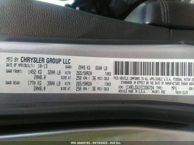 1C4RDJDG1EC336724 Dodge DURANGO LIMITED