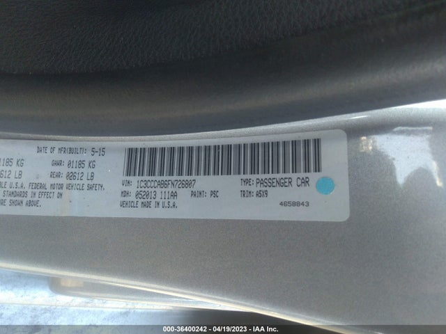 1C3CCCAB6FN726807 Chrysler 200 Limited