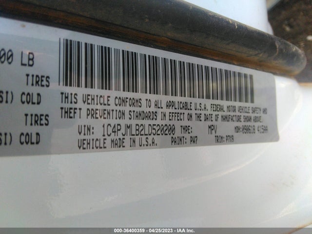 2020 JEEP CHEROKEE ALTITUDE VIN: 1C4PJMLB2LD520200
