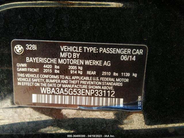 WBA3A5G53ENP33112 BMW 3 Series 328i