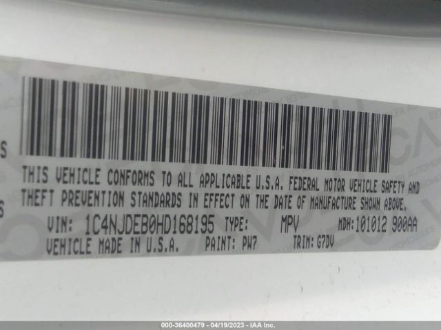 1C4NJDEB0HD168195 Jeep Compass Latitude