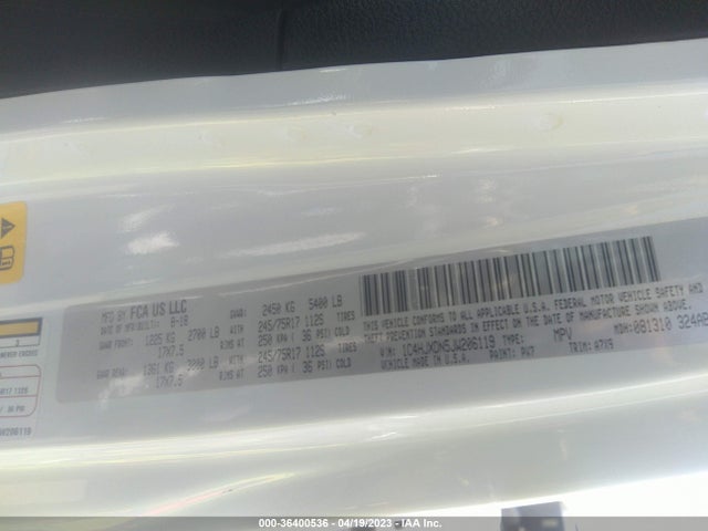 1C4HJXDN5JW206119 Jeep Wrangler Unlimited Sport S