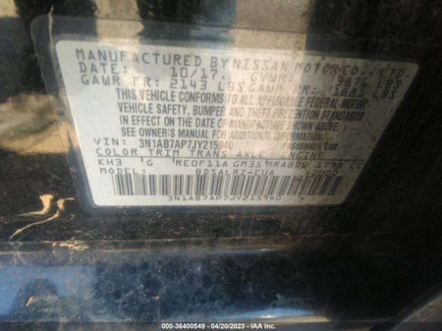 3N1AB7AP7JY215940 Nissan SENTRA SR