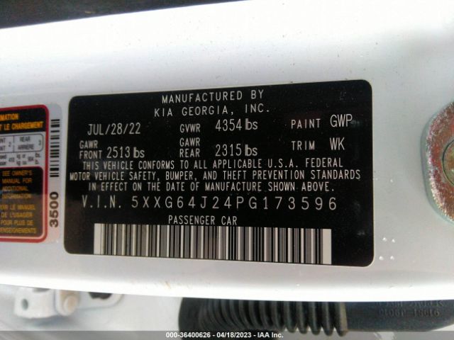 5XXG64J24PG173596 KIA K5 Gt-line