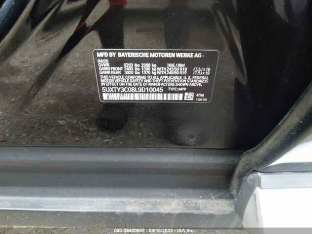 5UXTY3C08L9D10045 BMW X3 Sdrive30i