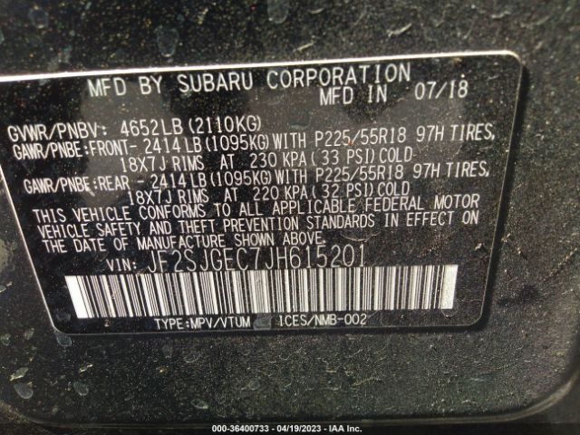 JF2SJGEC7JH615201 Subaru Forester Premium