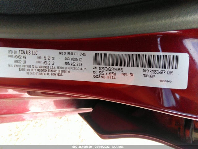 1C3CCCAB2FN750831 Chrysler 200 Limited