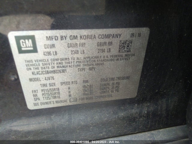 Buick Encore Essence 2017 KL4CJCSB4HB026301 Image 10