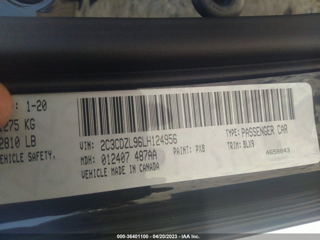 Dodge Challenger Srt Hellcat Redeye 2020 2C3CDZL96LH124956 Image 9