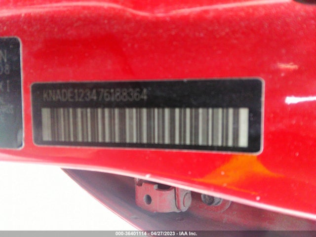 2007 KIA RIO SX VIN: KNADE123476188364
