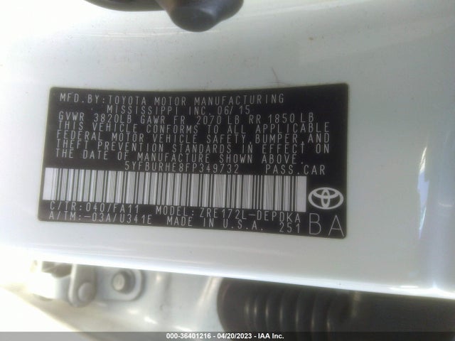Toyota Corolla L/le/s/s Plus/le Plus 2015 5YFBURHE8FP349732 Image 9