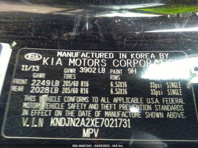 KNDJN2A2XE7021731 KIA Soul Base
