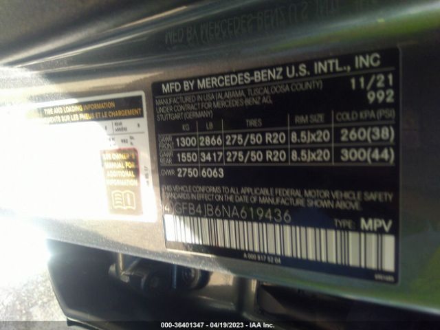 4JGFB4JB6NA619436 Mercedes-Benz Gle Gle 350