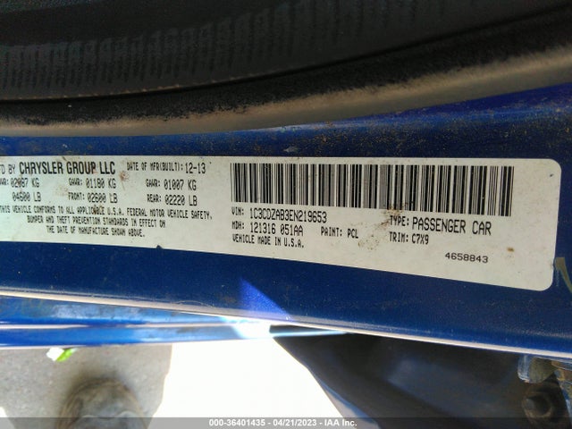 Dodge AVENGER SE 2014 1C3CDZAB3EN219653 Image 9