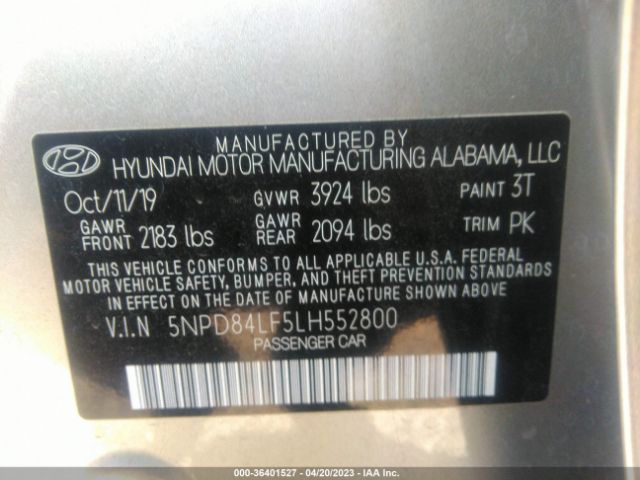 Hyundai Elantra Value Edition 2020 5NPD84LF5LH552800 Image 10