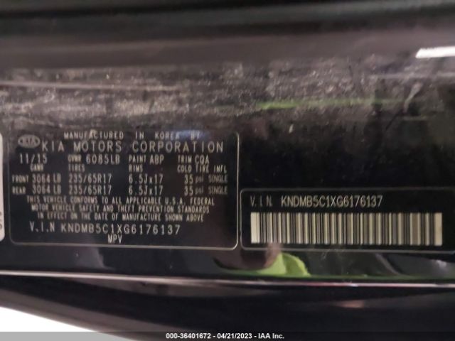 KNDMB5C1XG6176137 KIA SEDONA LX