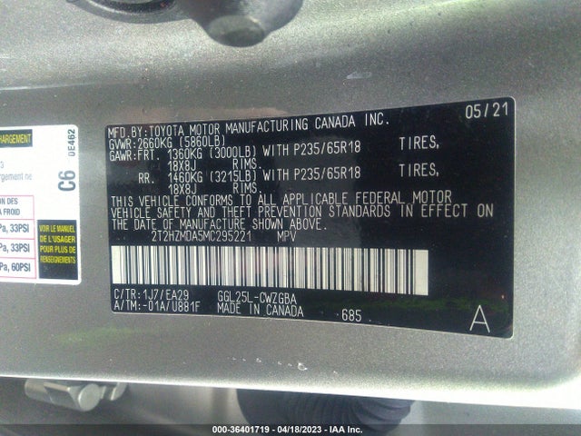 Lexus RX 350 2021 2T2HZMDA5MC295221 Image 9