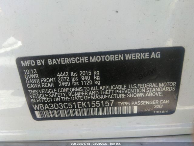 WBA3D3C51EK155157 BMW 3 Series 328d