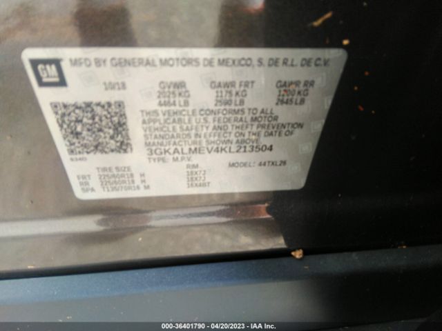 3GKALMEV4KL213504 GMC Terrain Sle