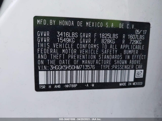 Honda FIT LX 2017 3HGGK5H50HM713576 Image 9