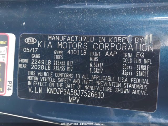 KNDJP3A58J7526610 KIA SOUL +